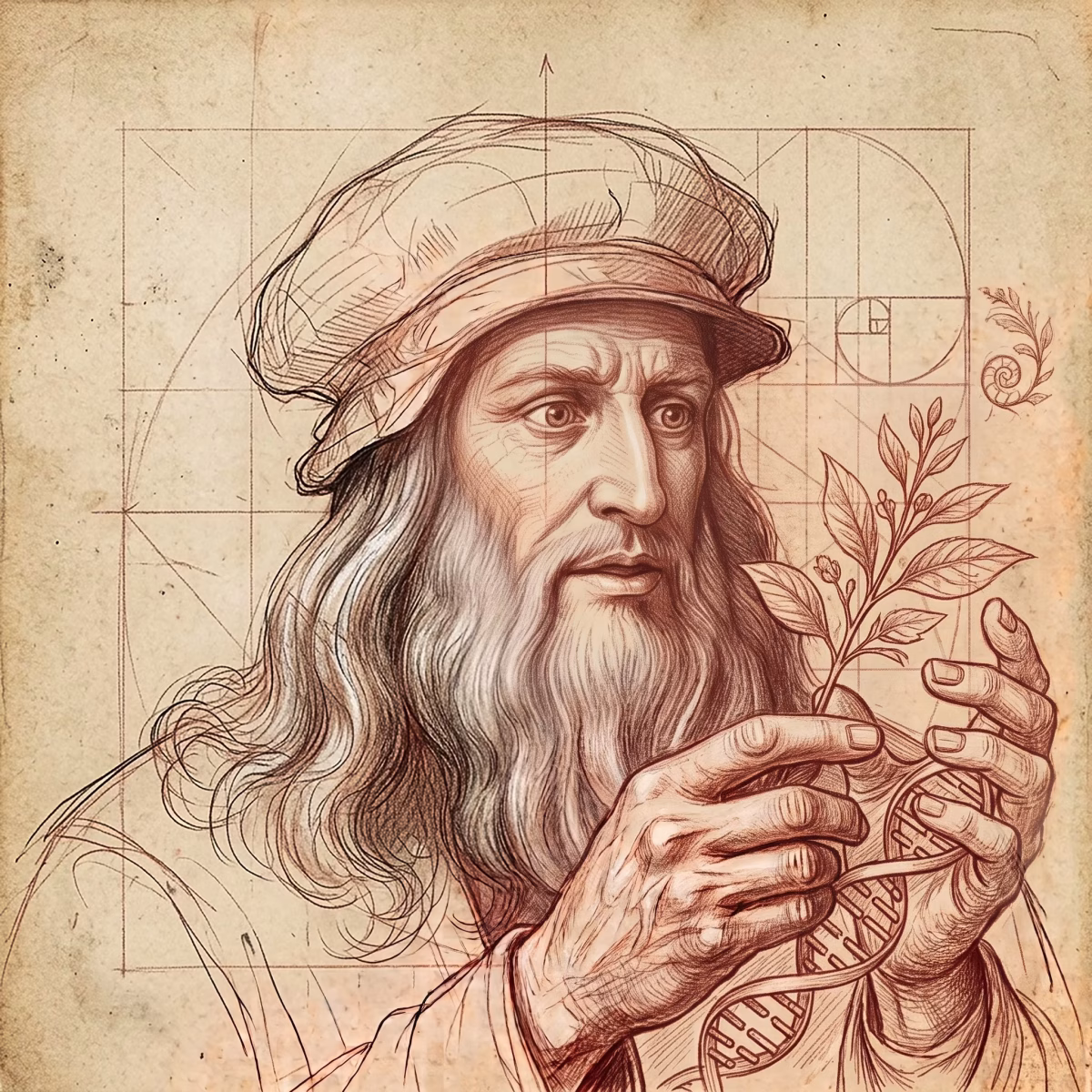 Szkic Leonardo da Vinci pokazującego jego zainteresowanie przyrodą i środowiskiem - wspomagamy podobne i nie tylko fascynacje, skorzystaj z naszej pomocy w ich rozwoju wybierając jedną ze ścieżek edukacyjnych w Prywatnym Liceum Ogólnokształcącym Leonardo SVS akredytowanego w IBO w Szczecinie.